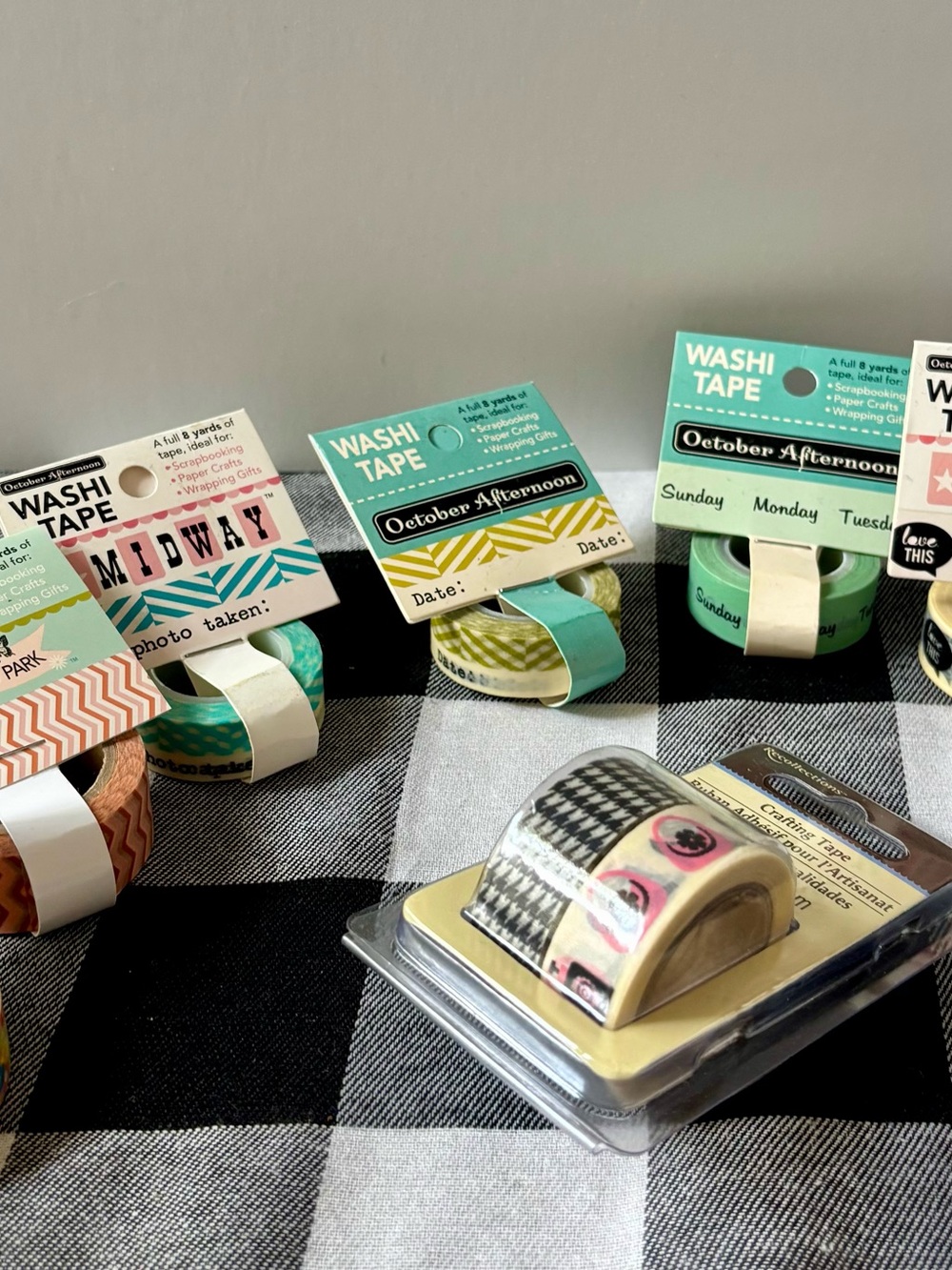 Washi Tape Set: 7 brand new rolls Woodland Park October Afternoon Junk Journal